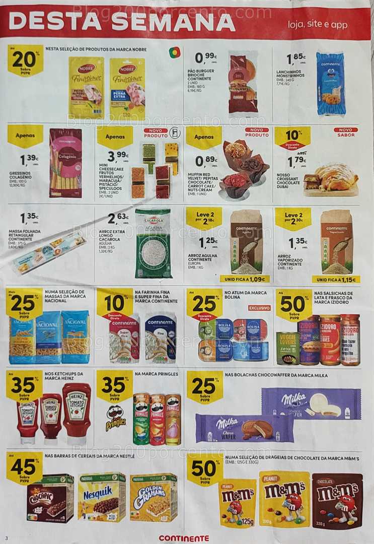Antevisão Folheto CONTINENTE Promoções Fim de Semana de 15 a 18 agosto