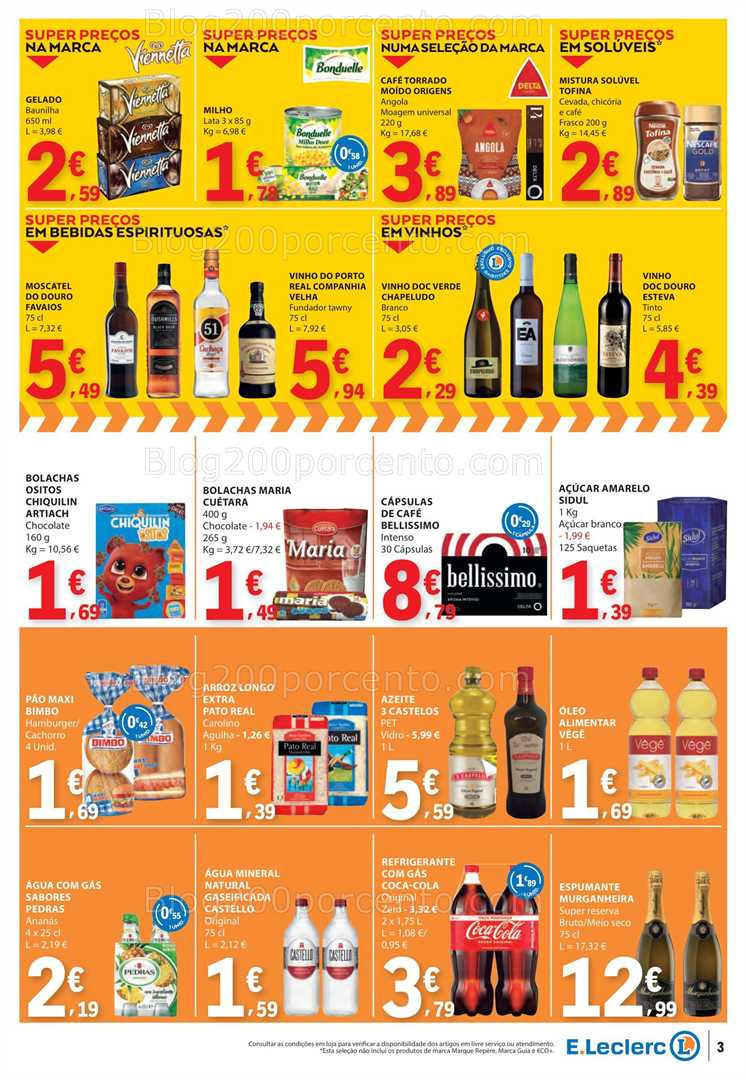 Antevisão Folheto E-LECLERC Promoções Fim de Semana - 22 a 24 agosto