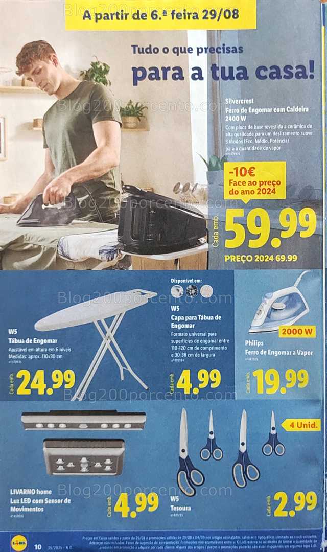 Antevisão Folheto LIDL Bazar Promoções de 25 agosto a 4 setembro