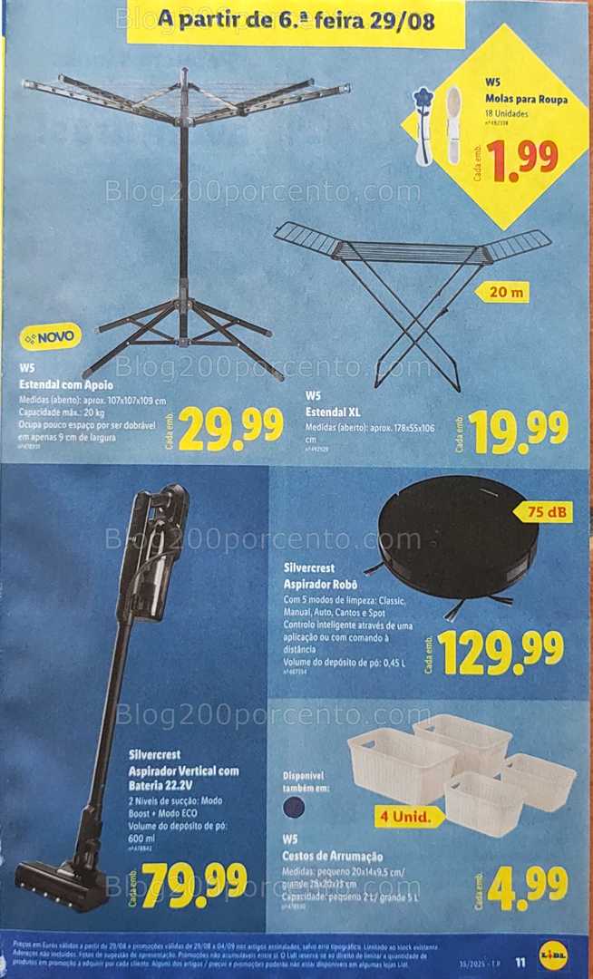 Antevisão Folheto LIDL Bazar Promoções de 25 agosto a 4 setembro