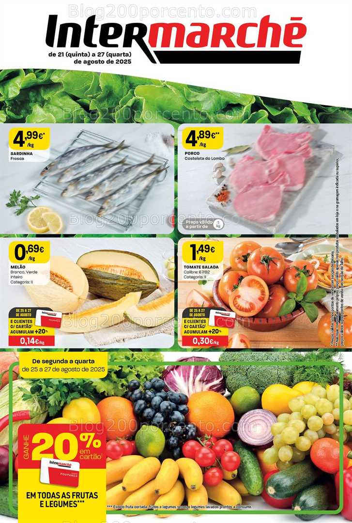 Antevisão Folheto INTERMARCHÉ Promoções de 21 a 27 agosto