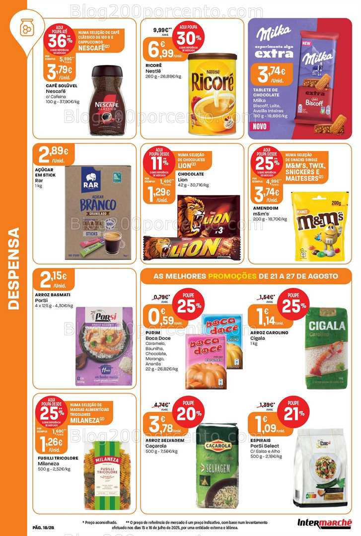 Antevisão Folheto INTERMARCHÉ Promoções de 21 a 27 agosto