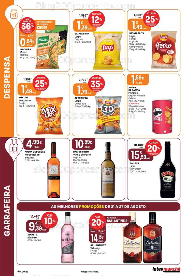 Antevisão Folheto INTERMARCHÉ Promoções de 21 a 27 agosto