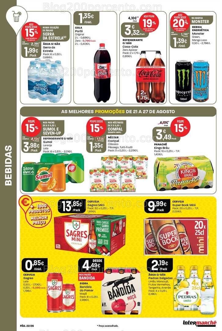 Antevisão Folheto INTERMARCHÉ Promoções de 21 a 27 agosto