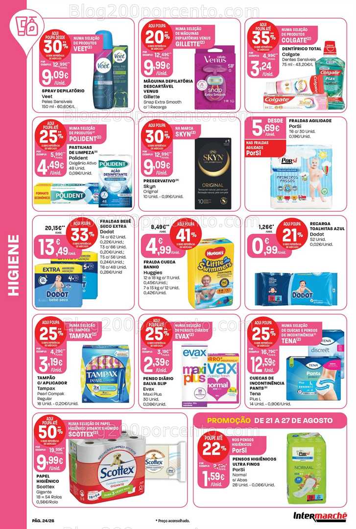 Antevisão Folheto INTERMARCHÉ Promoções de 21 a 27 agosto
