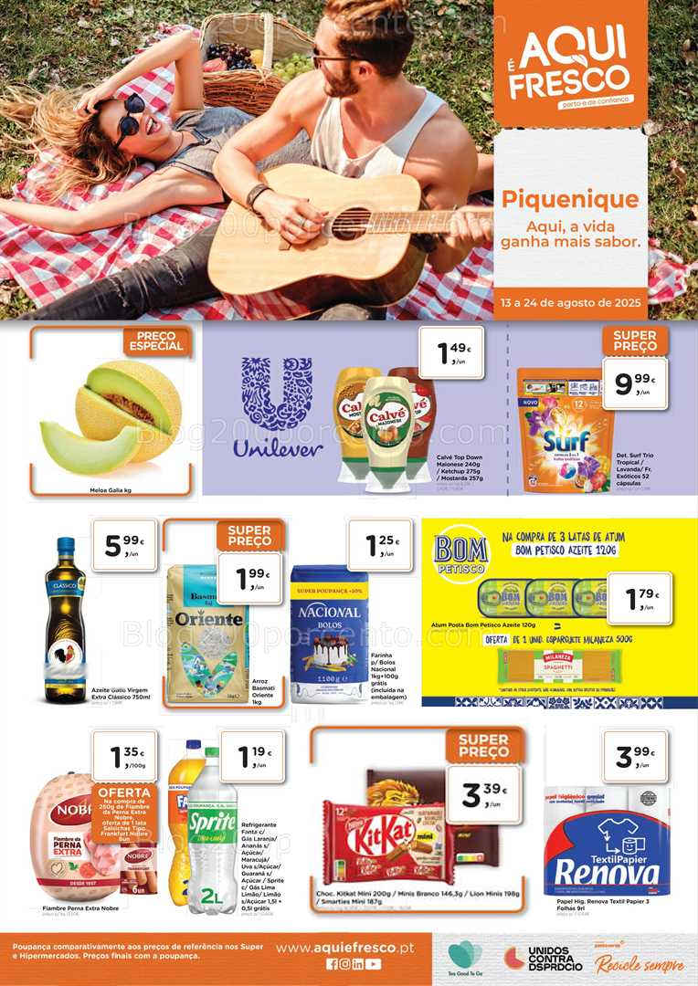 Antevisão Folheto AQUI É FRESCO Promoções de 13 a 24 agosto