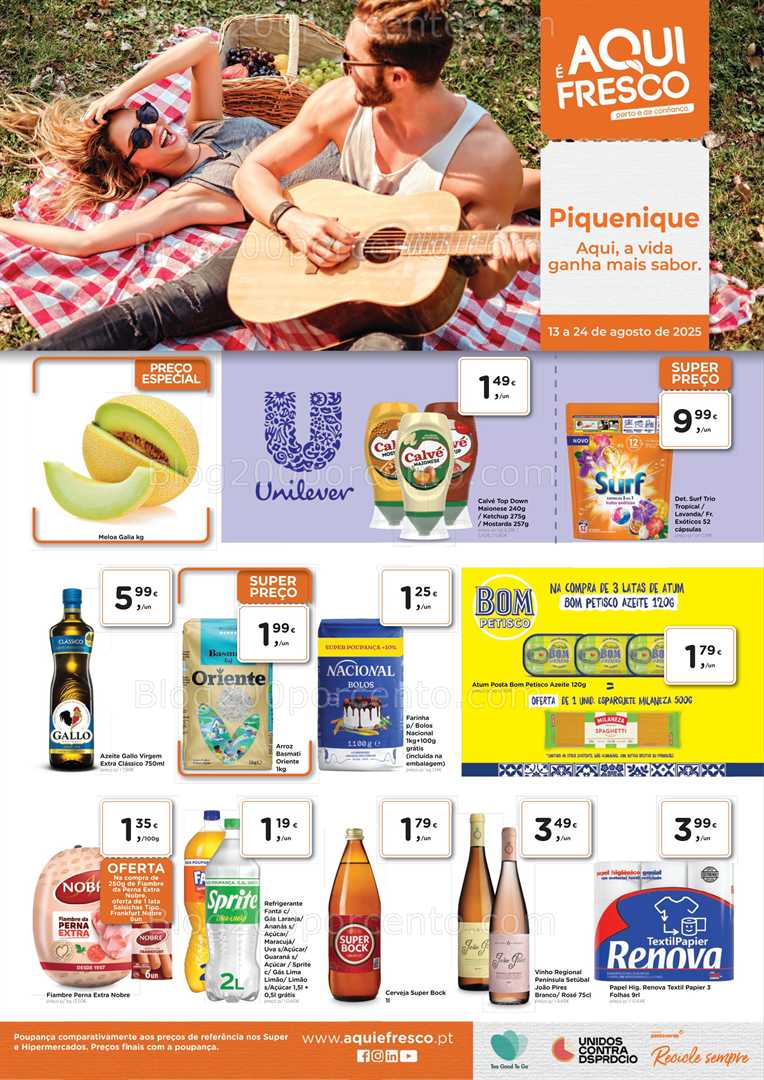 Antevisão Folheto AQUI É FRESCO Promoções de 13 a 24 agosto
