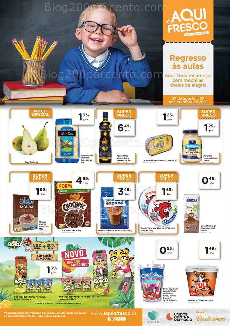 Antevisão Folheto AQUI É FRESCO Promoções de 27 agosto a 7 setembro