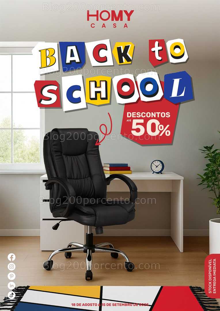 Antevisão Folheto HOMY CASA Regresso às Aulas Promoções até 15 setembro