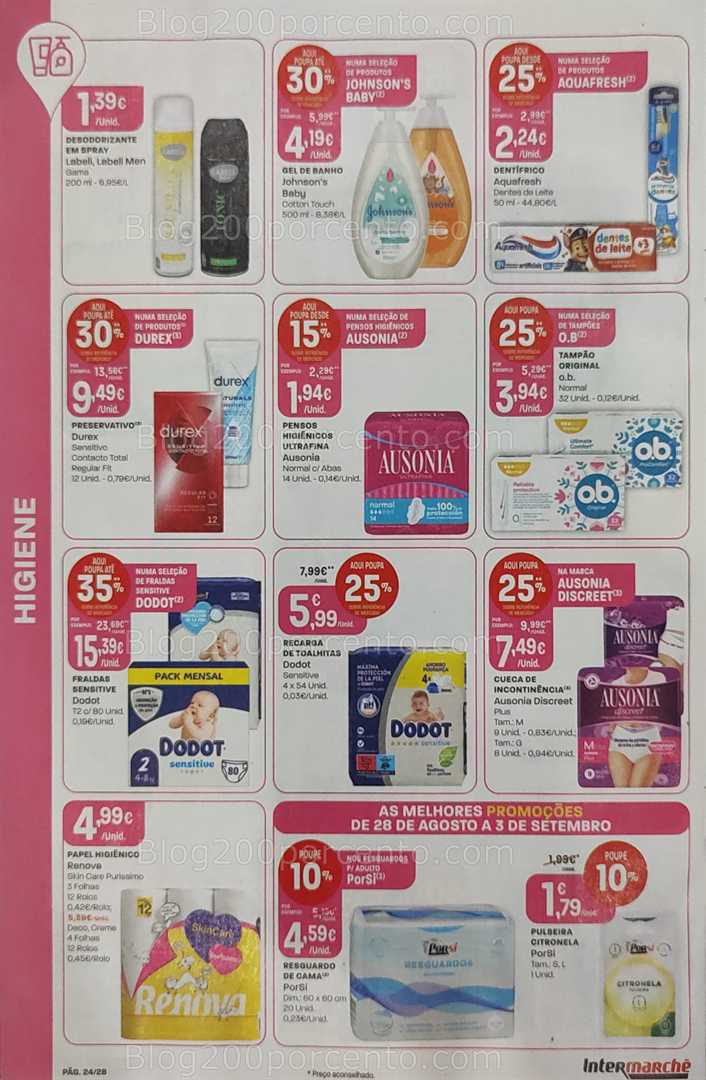 Antevisão Folheto INTERMARCHÉ Promoções de 28 agosto a 3 setembro
