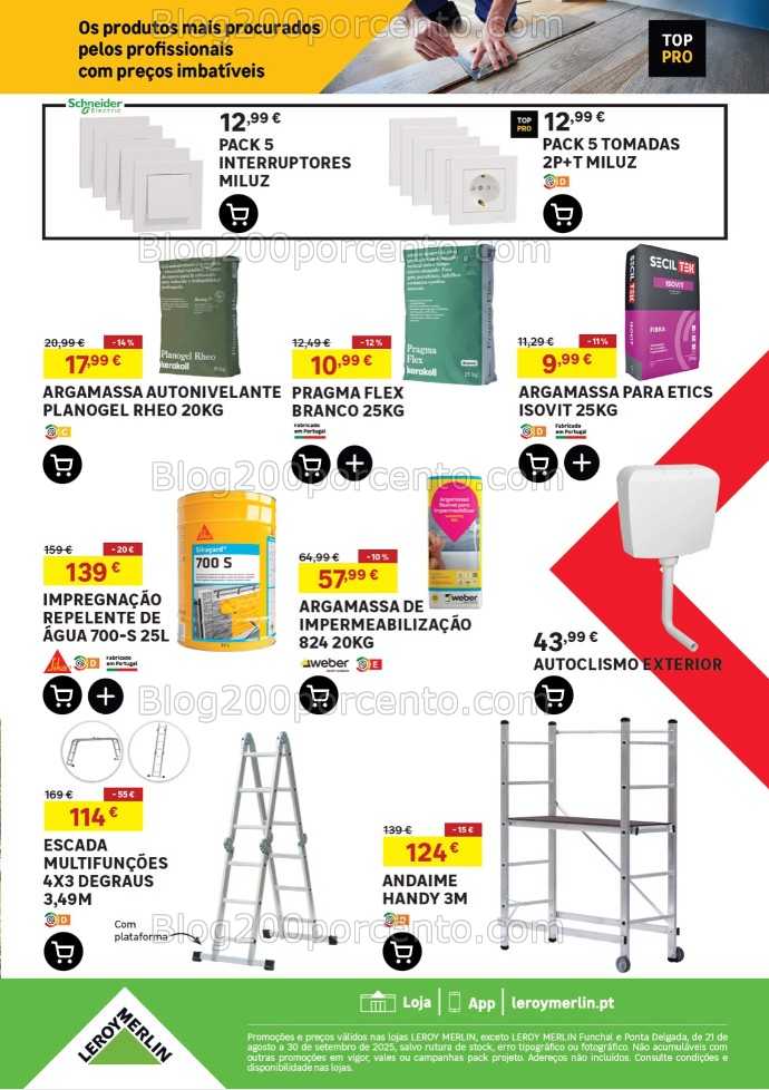 Antevisão Folheto LEROY MERLIN Promoções de 21 agosto a 30 setembro