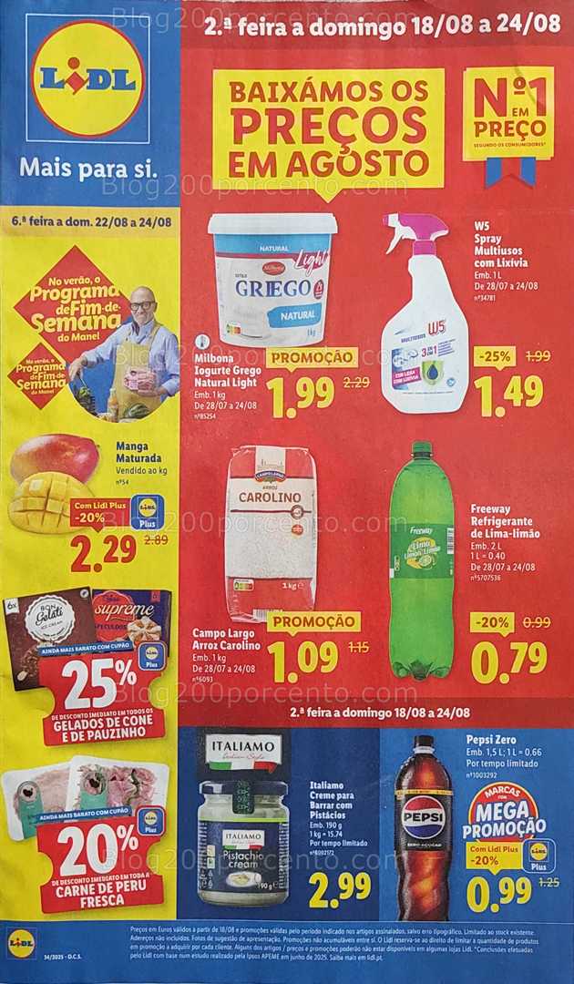 Antevisão Folheto LIDL Promoções de 18 a 24 agosto