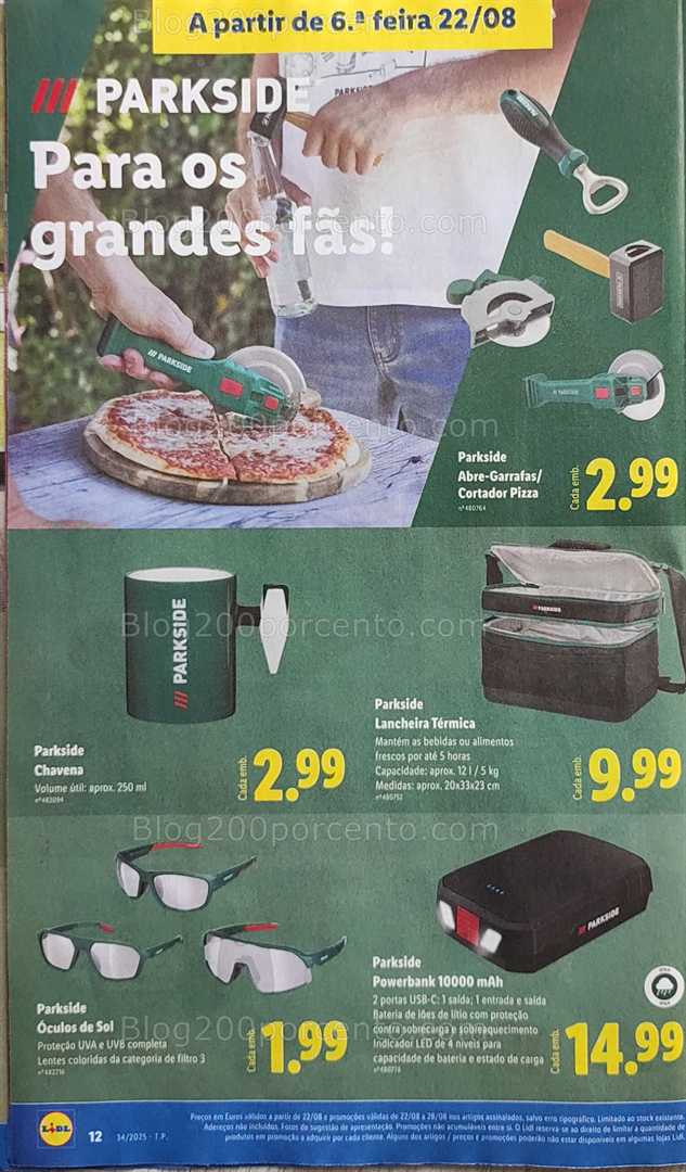 Antevisão Folheto LIDL Bazar Promoções de 18 a 28 agosto