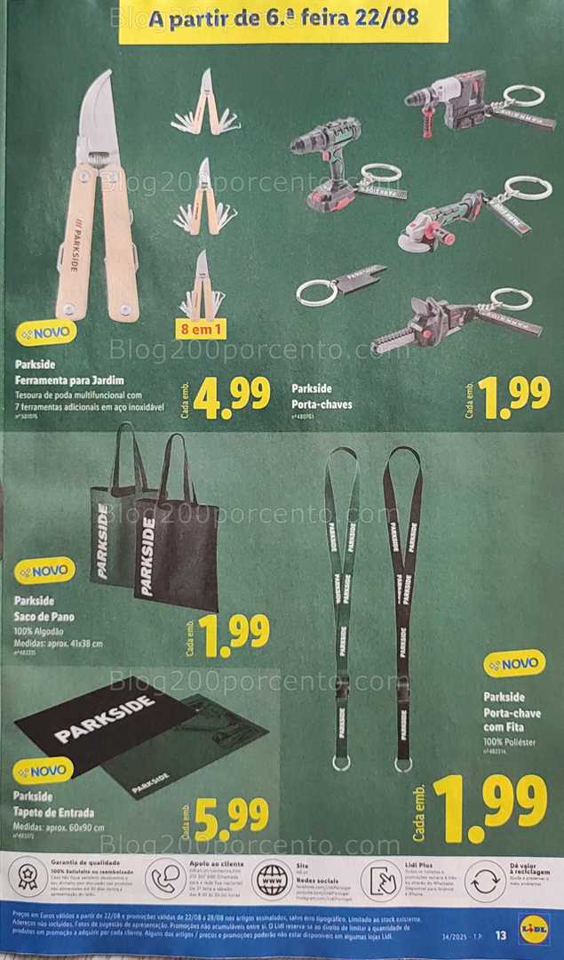 Antevisão Folheto LIDL Bazar Promoções de 18 a 28 agosto