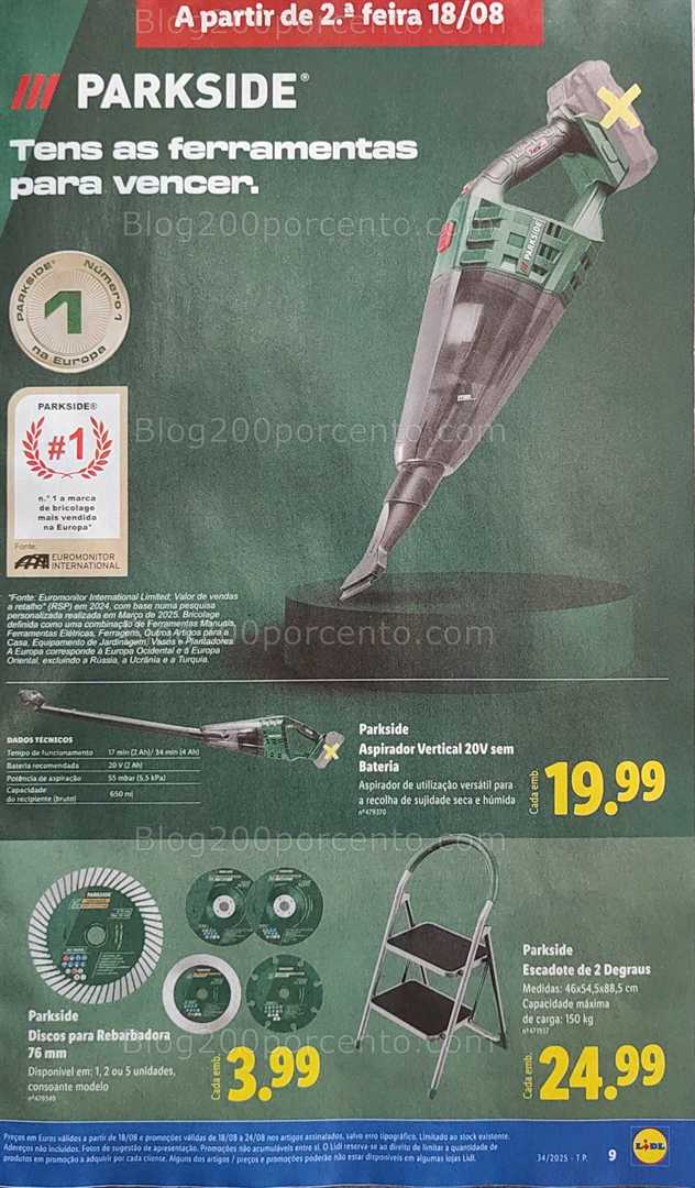Antevisão Folheto LIDL Bazar Promoções de 18 a 28 agosto