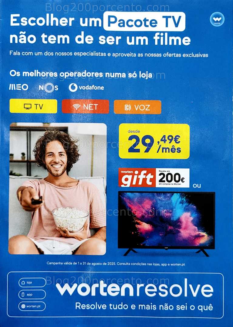 Antevisão Folheto WORTEN Mobile Promoções até 31 agosto all
