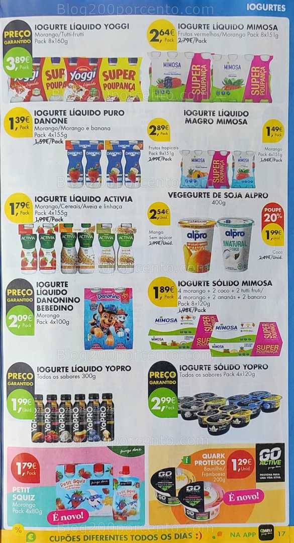 Antevisão Folheto PINGO DOCE Promoções de 12 a 18 agosto, na página 18, encontra: alimentos, bebidas, laticínios, promoções, supermercado