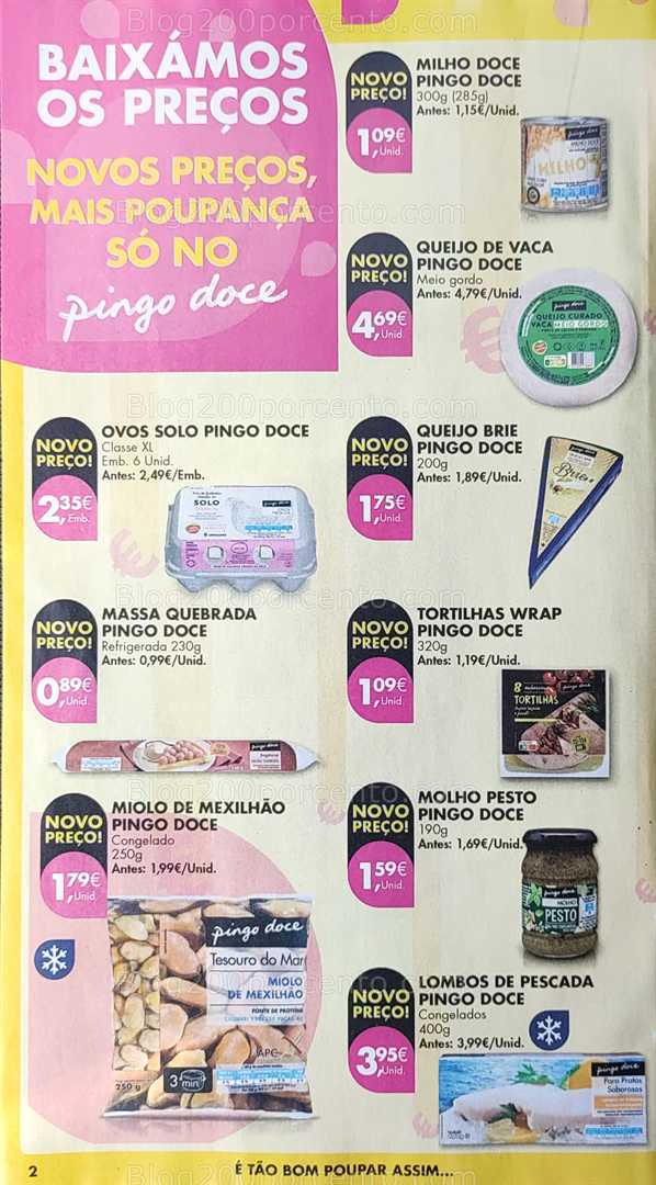 Antevisão Folheto PINGO DOCE Promoções de 12 a 18 agosto, na página 3, encontra: alimentos, congelados, queijos, ovos, molhos