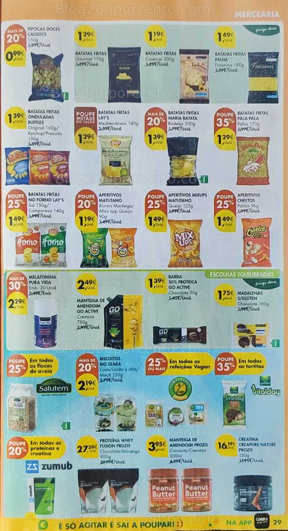 Antevisão Folheto PINGO DOCE Promoções de 12 a 18 agosto, na página 30, encontra: mercearia, snacks, alimentação saudável, promoções, produtos naturais