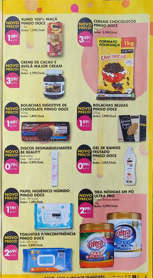 Antevisão Folheto PINGO DOCE Promoções de 12 a 18 agosto, na página 4, encontra: alimentos, higiene, casa, promoções, mercearia