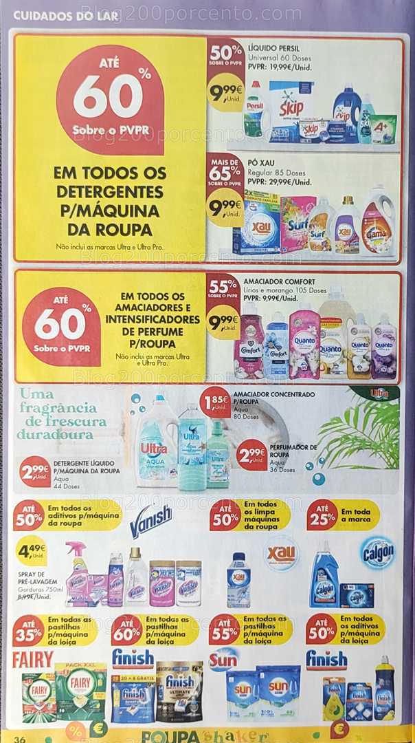 Antevisão Folheto PINGO DOCE Promoções de 12 a 18 agosto, na página 37, encontra: higiene, casa, limpeza, detergentes, promoções