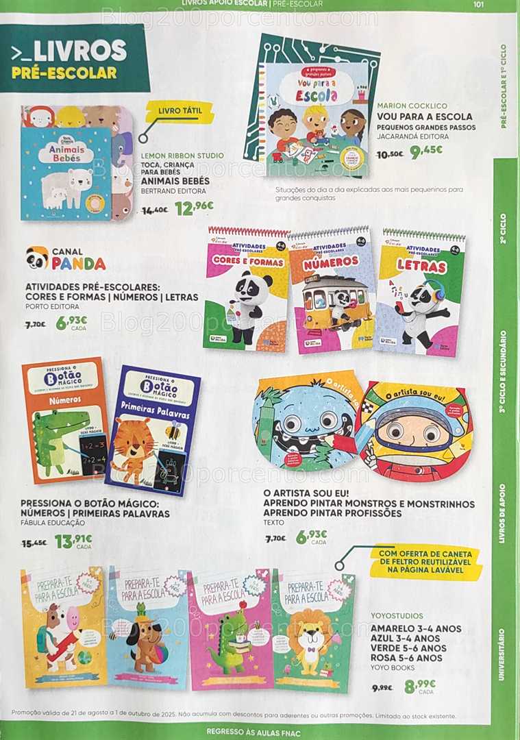 Antevisão Folheto FNAC Regresso às Aulas Promoções até 1 outubro