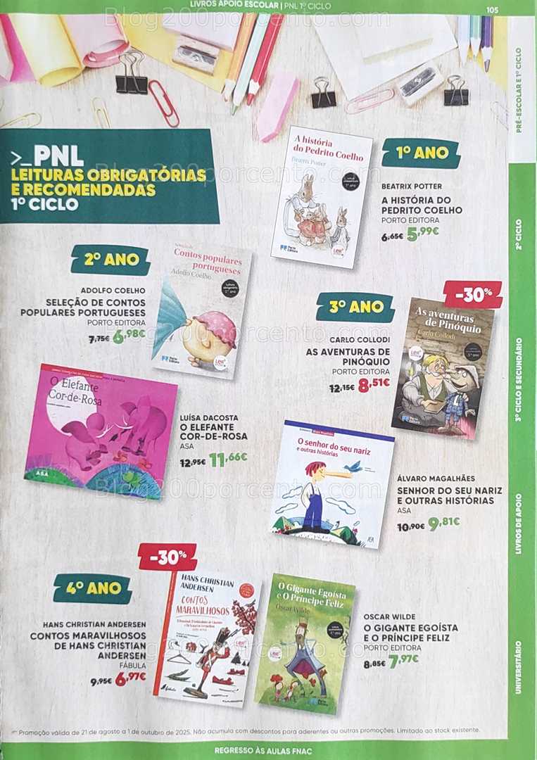 Antevisão Folheto FNAC Regresso às Aulas Promoções até 1 outubro