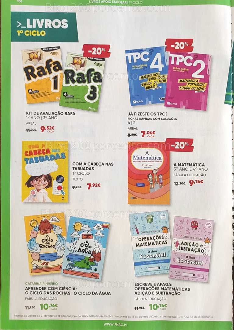 Antevisão Folheto FNAC Regresso às Aulas Promoções até 1 outubro