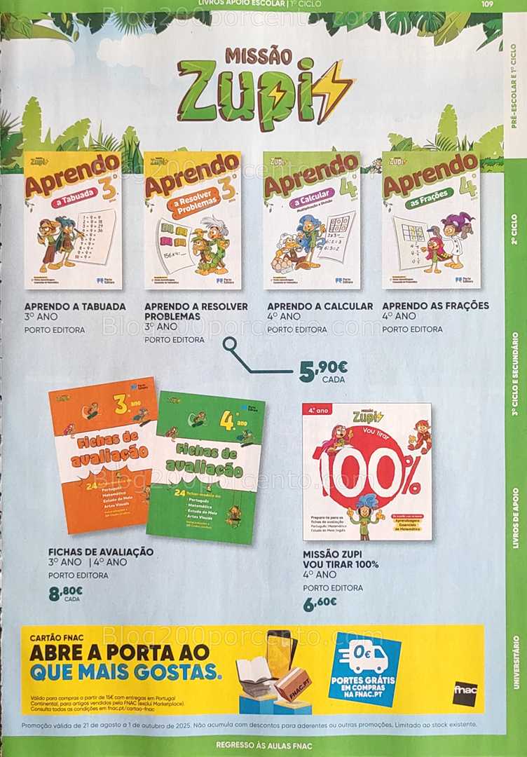 Antevisão Folheto FNAC Regresso às Aulas Promoções até 1 outubro
