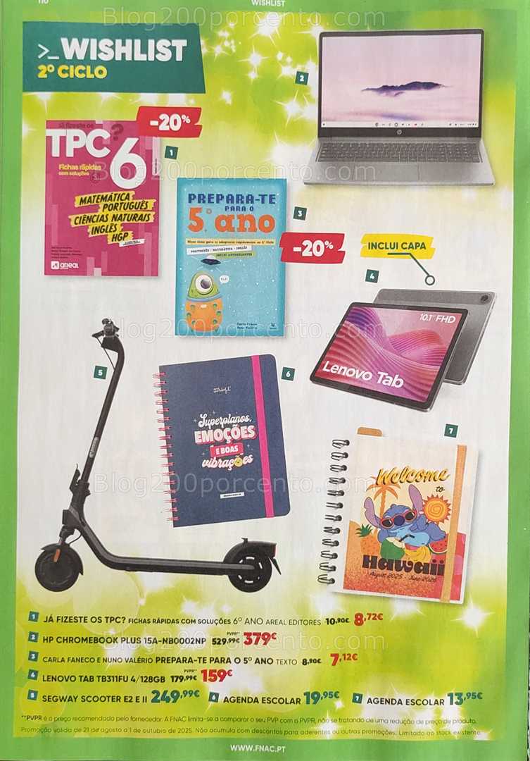 Antevisão Folheto FNAC Regresso às Aulas Promoções até 1 outubro