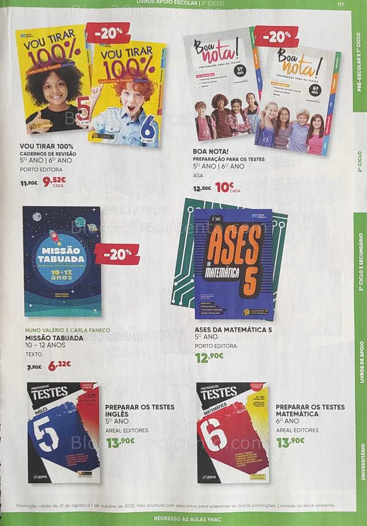 Antevisão Folheto FNAC Regresso às Aulas Promoções até 1 outubro