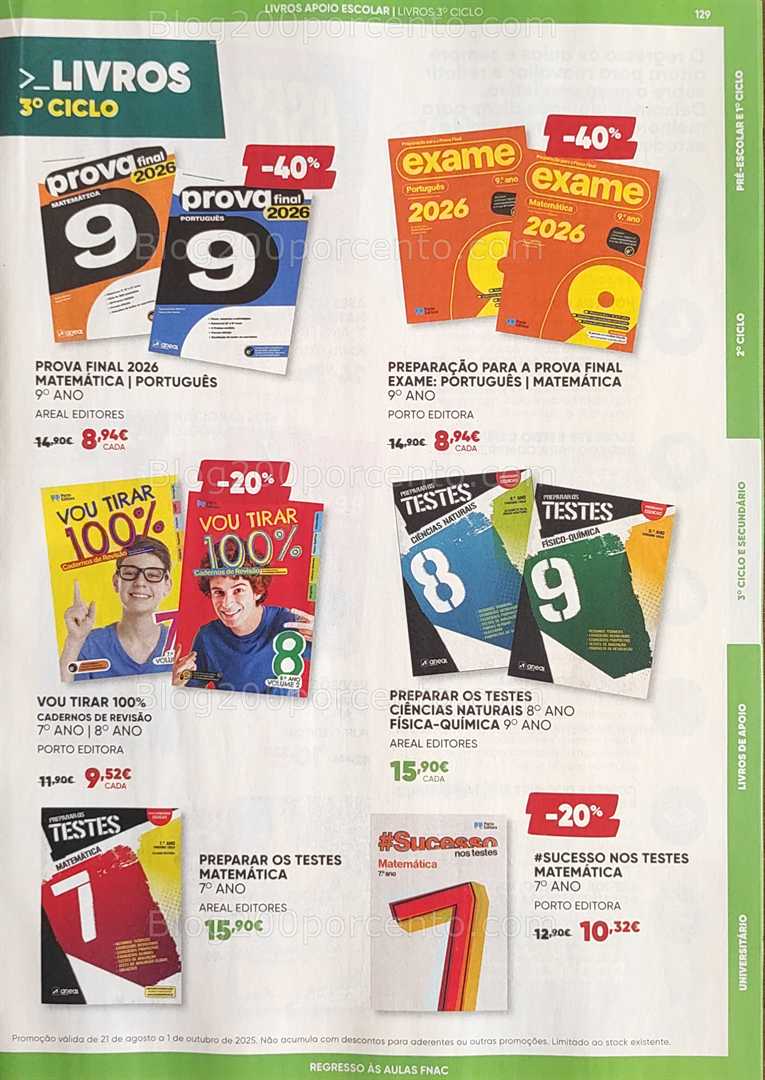 Antevisão Folheto FNAC Regresso às Aulas Promoções até 1 outubro