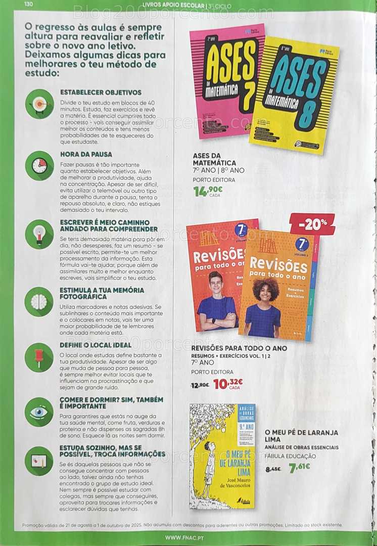 Antevisão Folheto FNAC Regresso às Aulas Promoções até 1 outubro