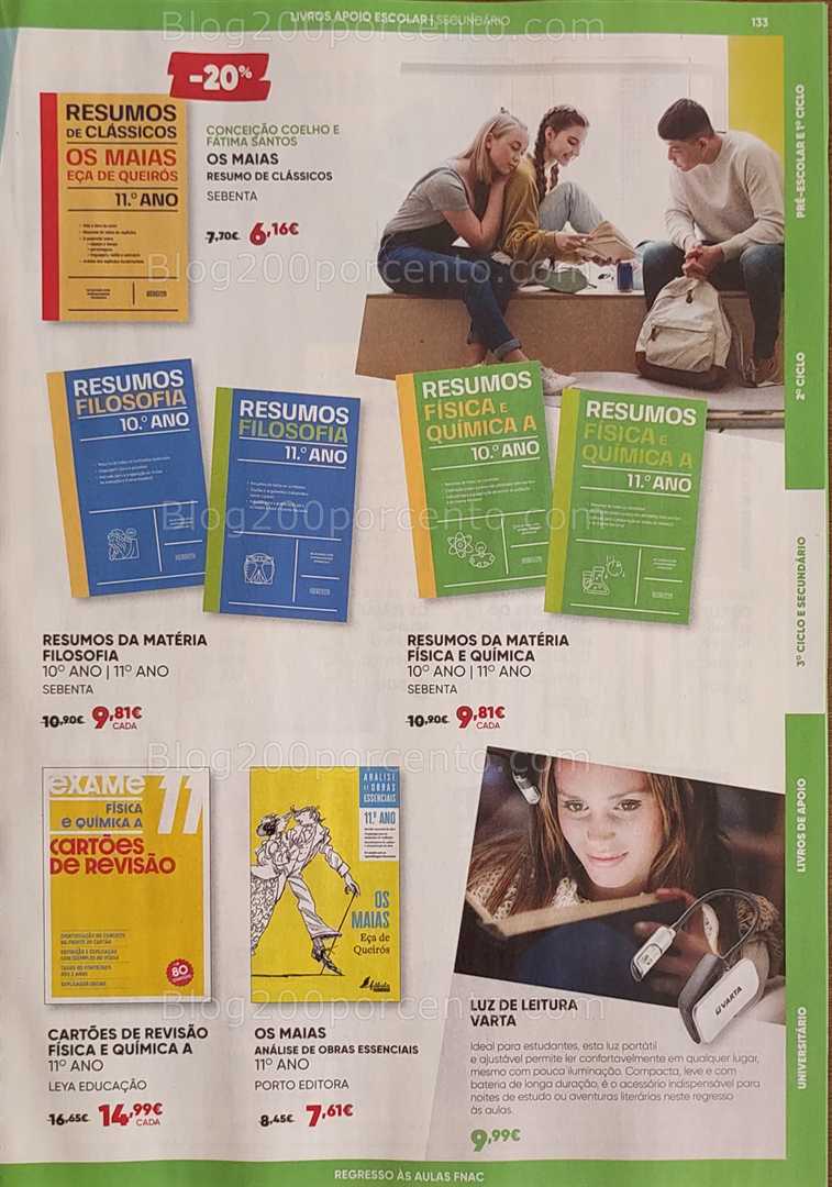 Antevisão Folheto FNAC Regresso às Aulas Promoções até 1 outubro