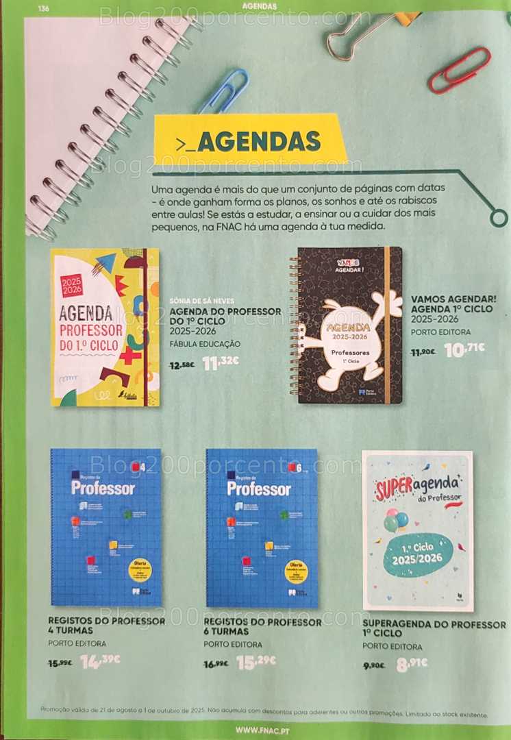 Antevisão Folheto FNAC Regresso às Aulas Promoções até 1 outubro