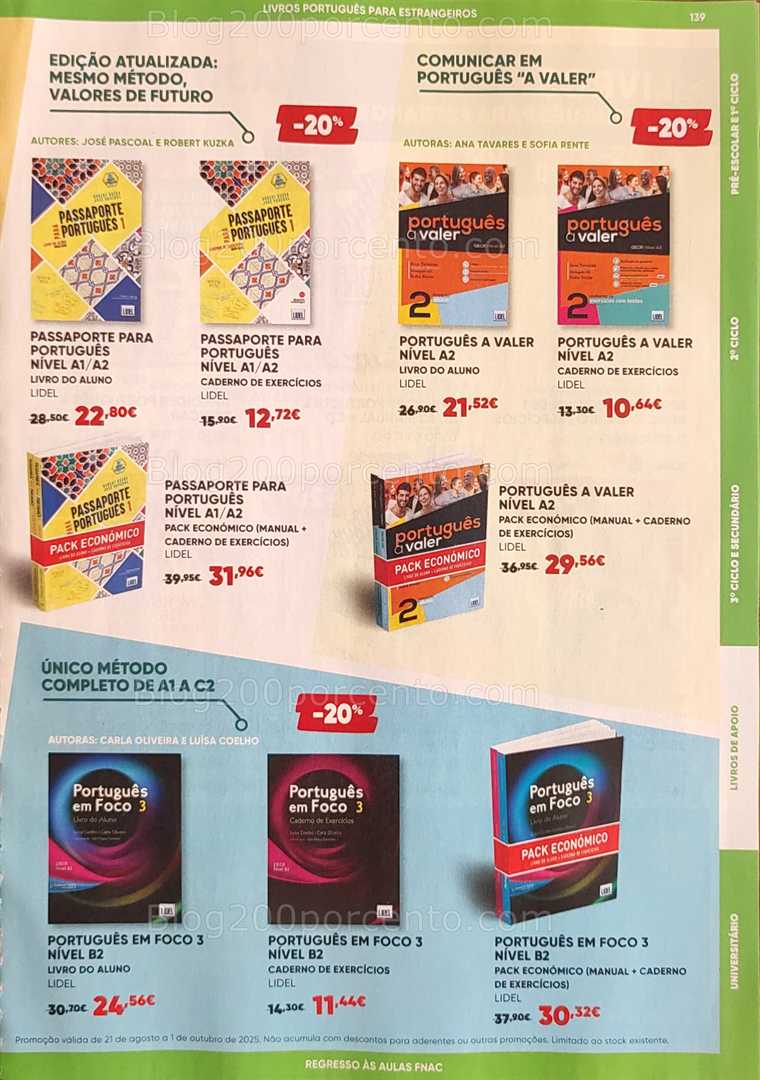 Antevisão Folheto FNAC Regresso às Aulas Promoções até 1 outubro