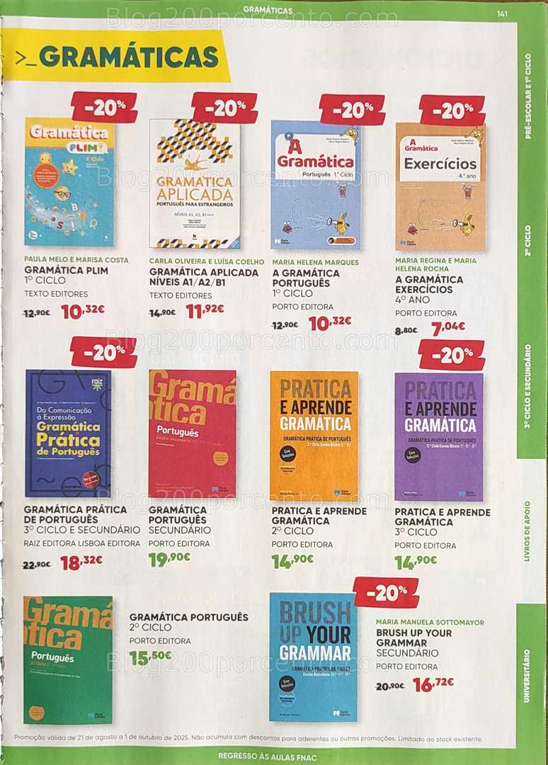 Antevisão Folheto FNAC Regresso às Aulas Promoções até 1 outubro