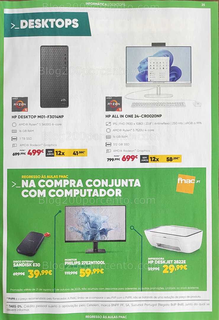 Antevisão Folheto FNAC Regresso às Aulas Promoções até 1 outubro