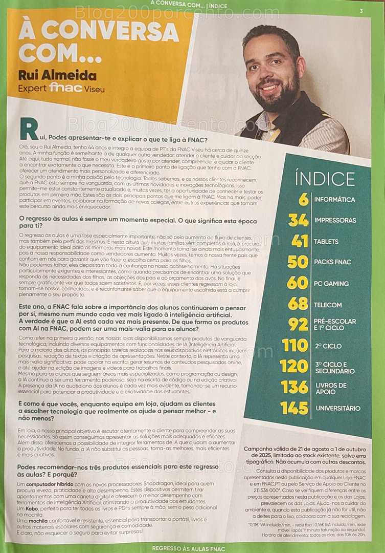 Antevisão Folheto FNAC Regresso às Aulas Promoções até 1 outubro