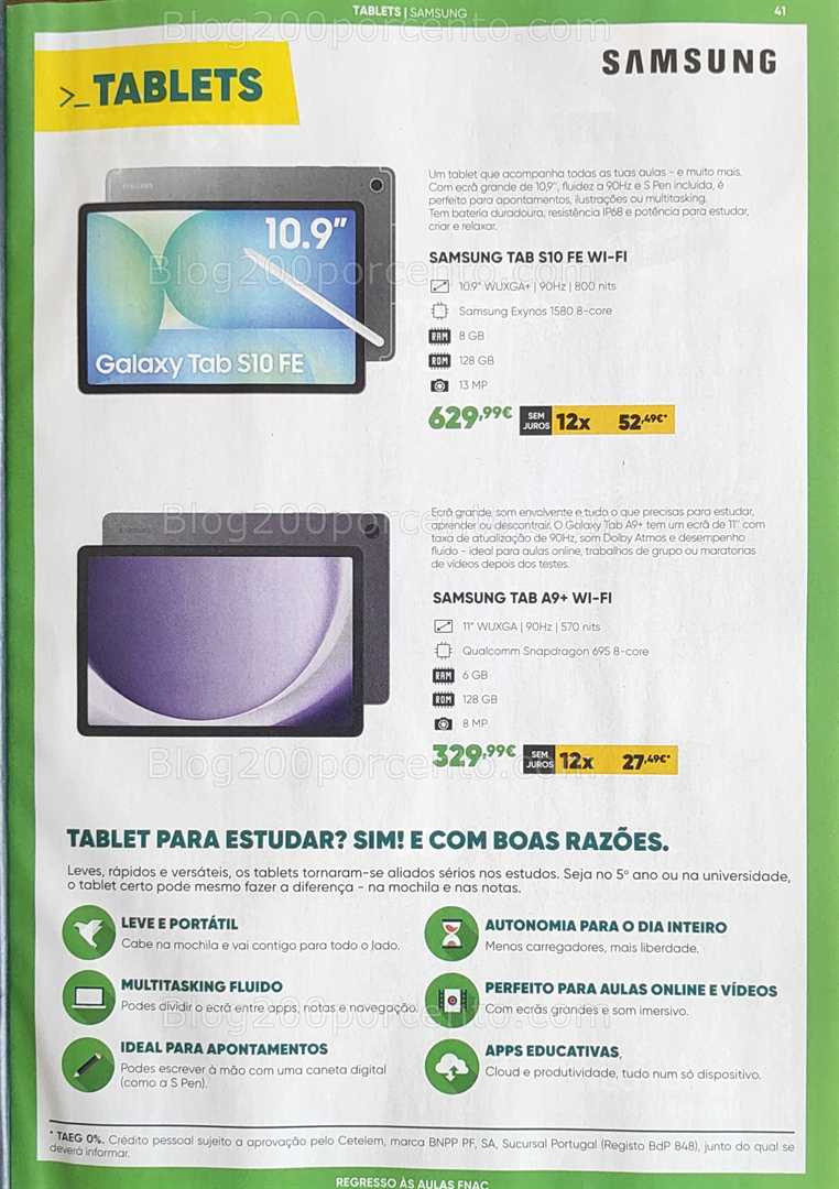 Antevisão Folheto FNAC Regresso às Aulas Promoções até 1 outubro