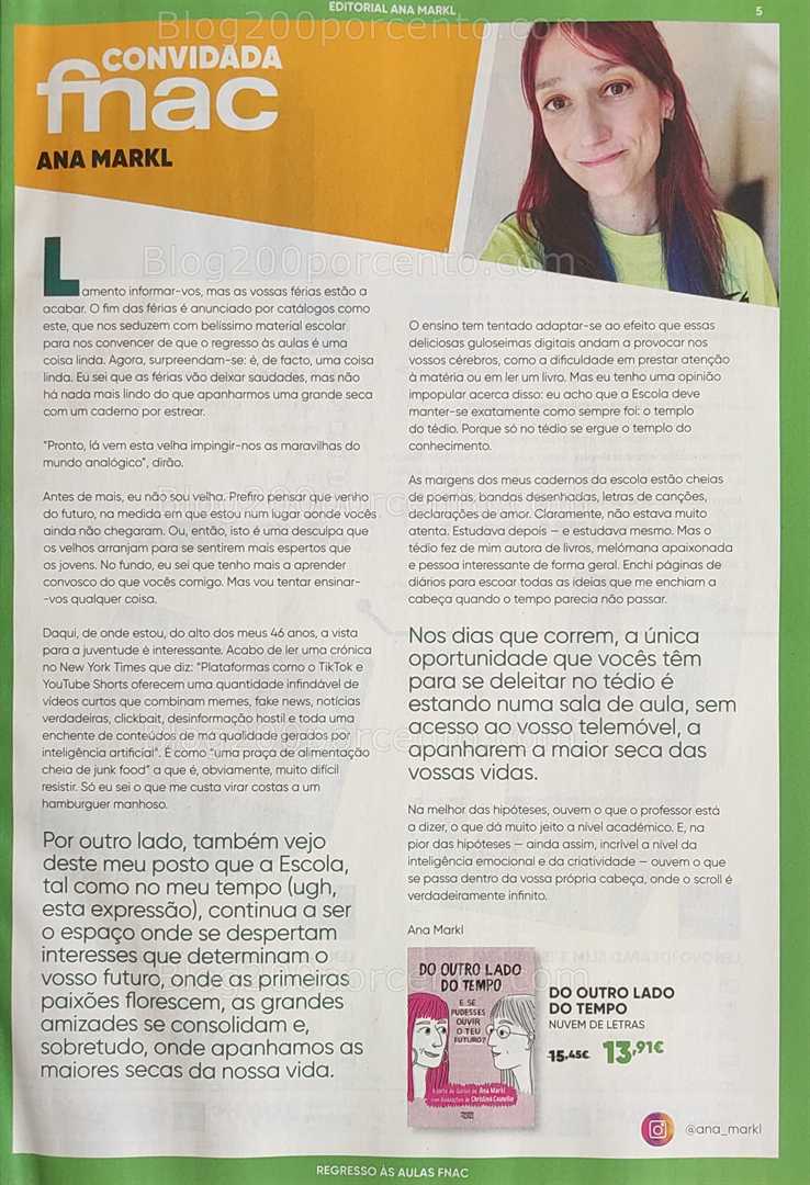 Antevisão Folheto FNAC Regresso às Aulas Promoções até 1 outubro