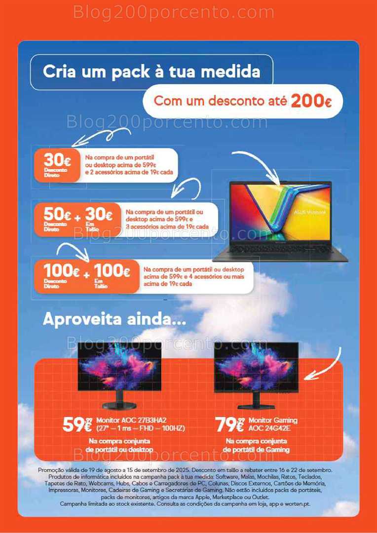 Antevisão Folheto WORTEN Regresso às Aulas Promoções até 15 setembro
