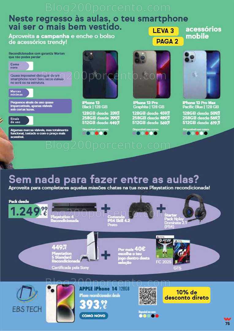 Antevisão Folheto WORTEN Regresso às Aulas Promoções até 15 setembro