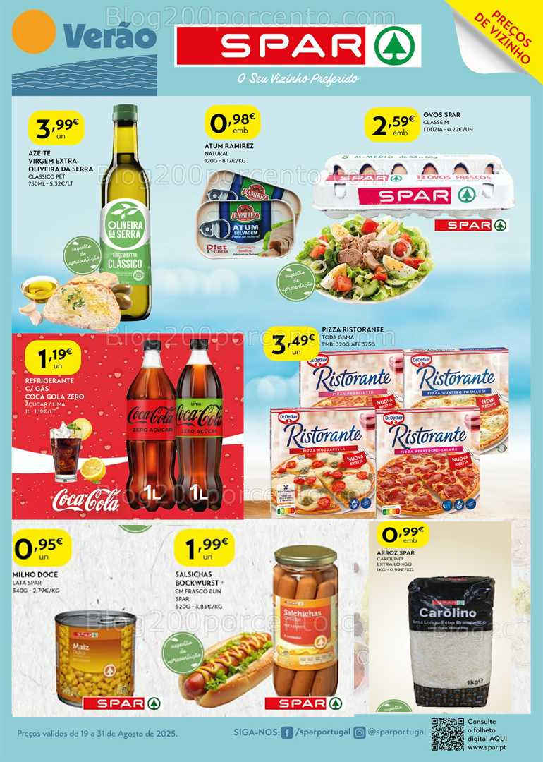 Antevisão Folheto SPAR Promoções de 19 a 31 agosto