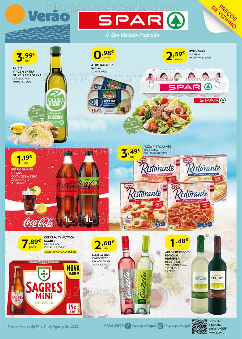 Antevisão Folheto SPAR Promoções de 19 a 31 agosto