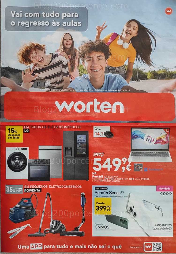 Antevisão Folheto WORTEN Regresso às Aulas Promoções até 1 setembro