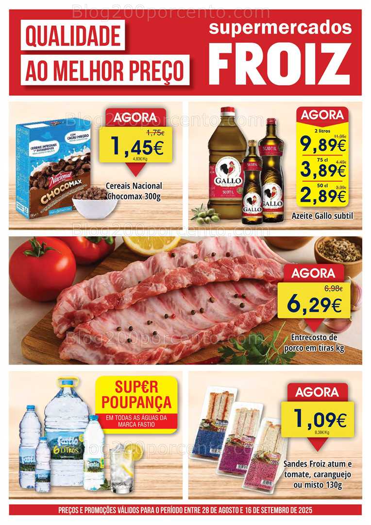 Antevisão Folheto FROIZ Promoções de 28 agosto a 16 setembro