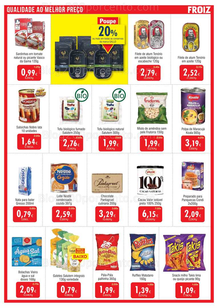 Antevisão Folheto FROIZ Promoções de 28 agosto a 16 setembro