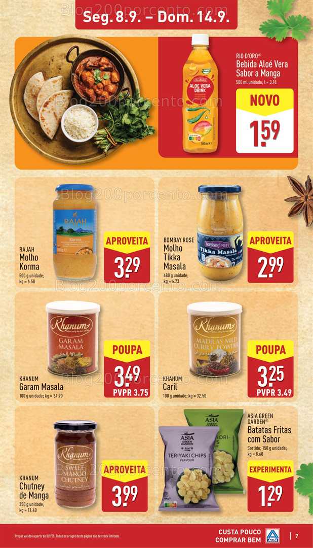 Antevisão Folheto ALDI Sabores do Mundo Promoções de 8 a 14 setembro