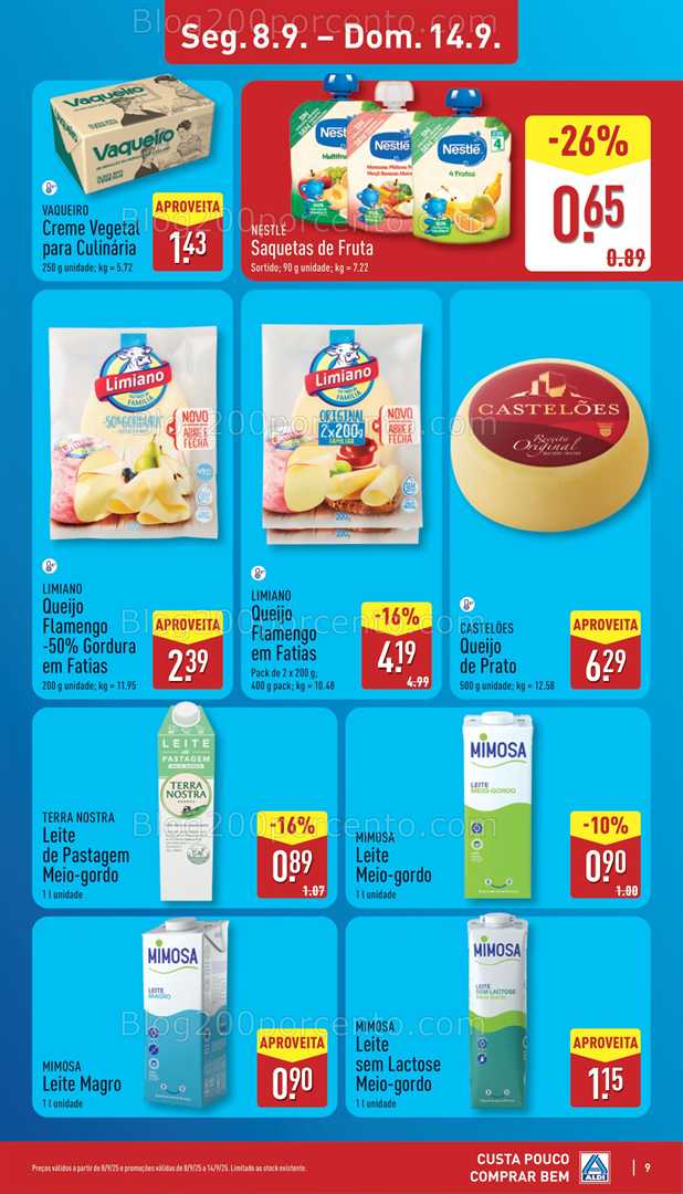 Antevisão Folheto ALDI Promoções de 8 a 14 setembro
